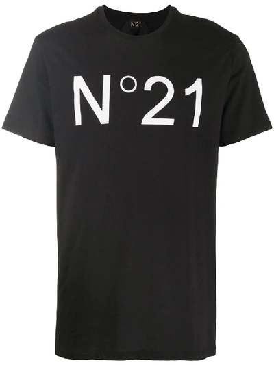 Shop N°21 Logo-print Short-sleeve T-shirt In Black