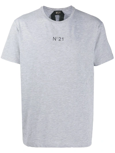 Shop N°21 Logo-print T-shirt In Grey