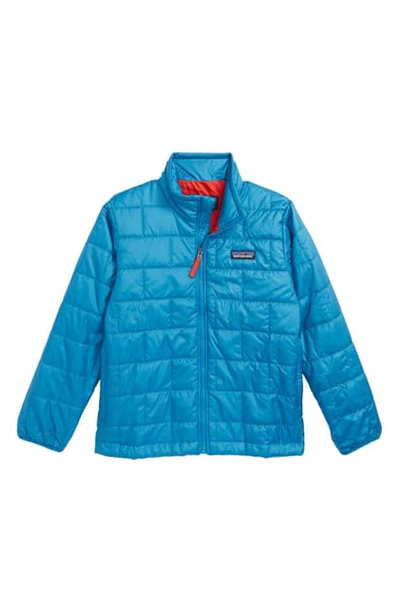 Shop Patagonia Nano Puff Water Repellent Primaloft Insulated Jacket In Balkan Blue
