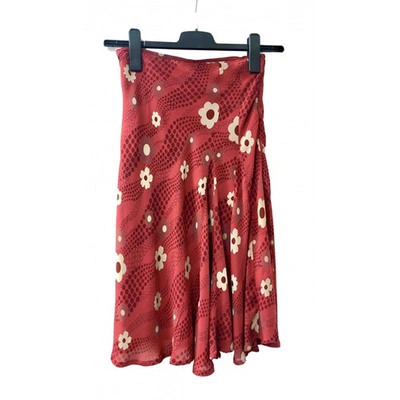 Pre-owned Tara Jarmon Mid-length Skirt In Red