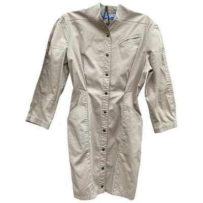 Pre-owned Mugler Beige Cotton Dress