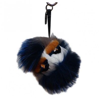 Pre-owned Fendi Bag Bug Blue Fox Bag Charms