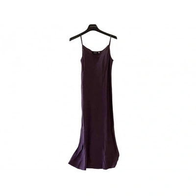 Pre-owned Aspesi Linen Maxi Dress In Purple