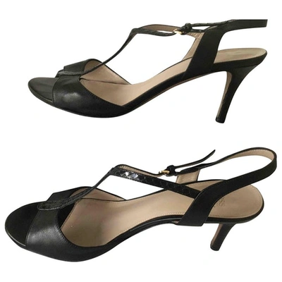 Pre-owned Hugo Boss Black Leather Sandals