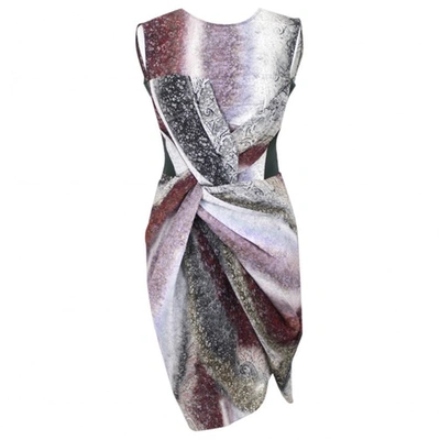 Pre-owned Peter Pilotto Grey Silk Dress