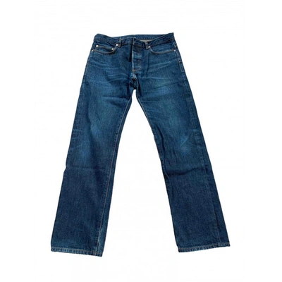 Pre-owned Dior Blue Cotton Jeans