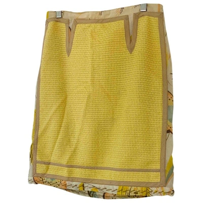 Pre-owned Moschino Mid-length Skirt In Yellow