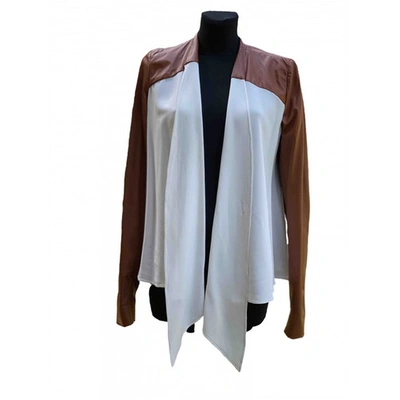 Pre-owned Vionnet Leather Blazer In Brown