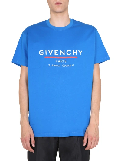 Shop Givenchy Oversize Fit T-shirt In Blu
