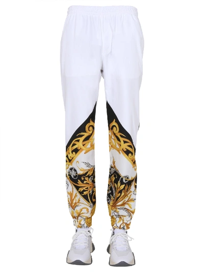 Shop Versace Jogging Trousers In Bianco