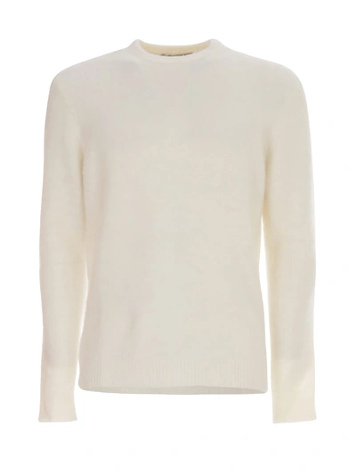 Shop Nuur Acrylic Sweater L/s Crew Neck In Bianco