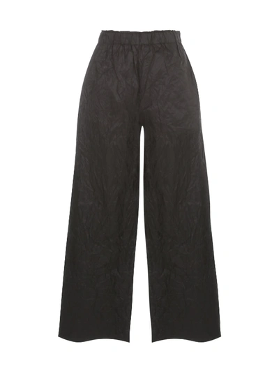 Shop Daniela Gregis Pigiama 100% Silk Slim Pants In Black