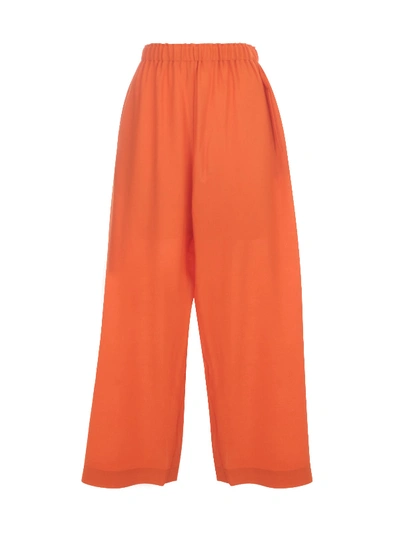 Shop Daniela Gregis Pigiama 100% Wool Slim Pants In Orange