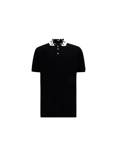 Shop Versace Polo Shirt In Nero