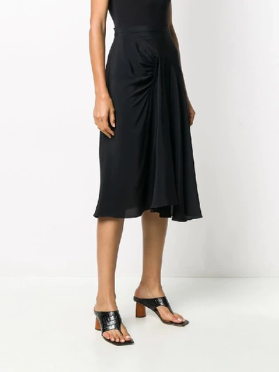 Shop N°21 High-waisted Draped Skirt In Black