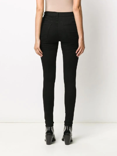Shop J Brand Maria Mid-rise Skinny Jeans In Black