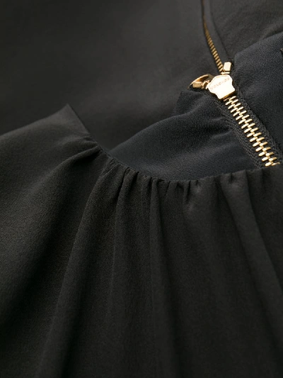 Shop Versace Belted Mini Dress In Black