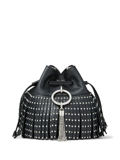 Shop Jimmy Choo Callie Bucket Bag In Black