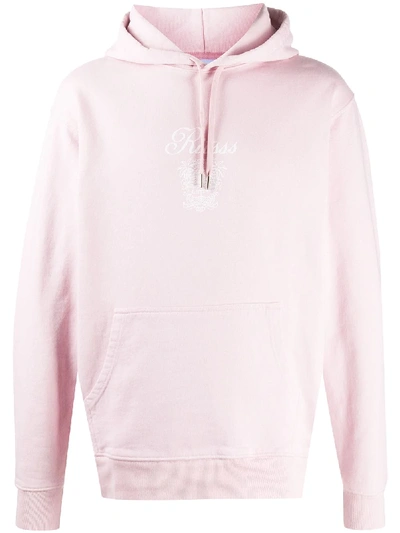 Shop Sss World Corp Logo Print Hoodie In Pink