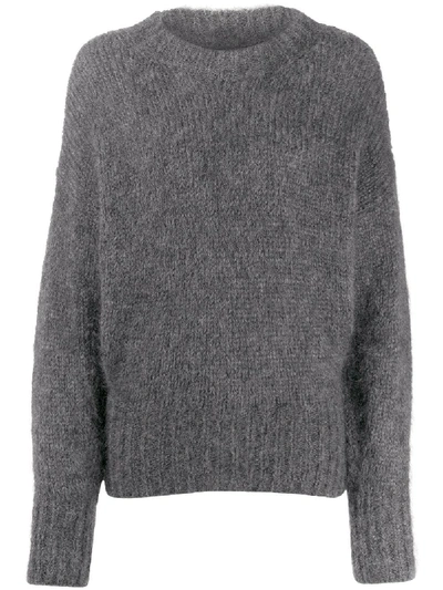 Shop Isabel Marant Knitted Jumper In Grey