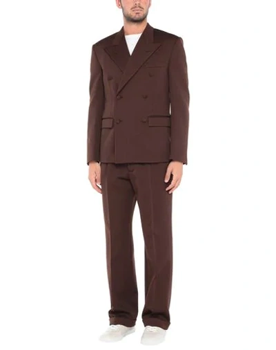 Shop Maison Margiela Suits In Dark Brown