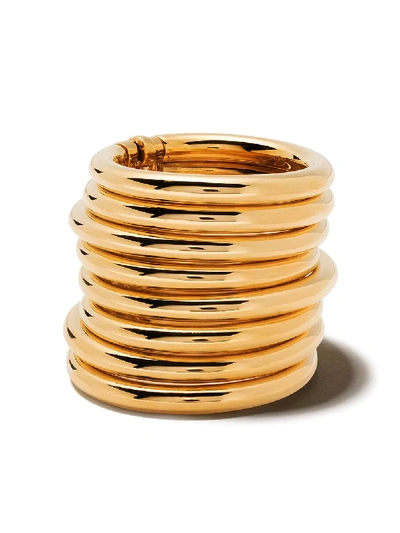 Shop Ambush Stack Effect Ring In 18kt Gold Plated Silver