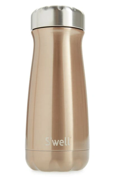 Shop S'well Pyrite Collection 16-ounce Insulated Stainless Steel Commuter Travel Bottle In Gold