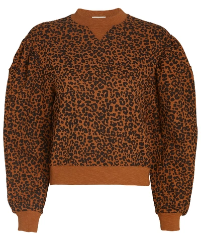 Shop Ulla Johnson Lula Leopard Print Sweatshirt In Multi