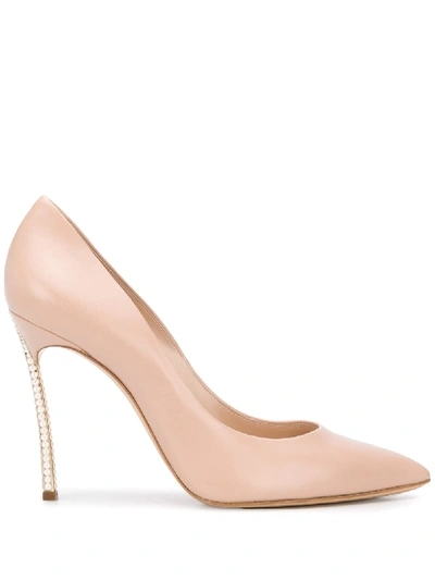 Shop Casadei Pointed Toe Pumps In Pink