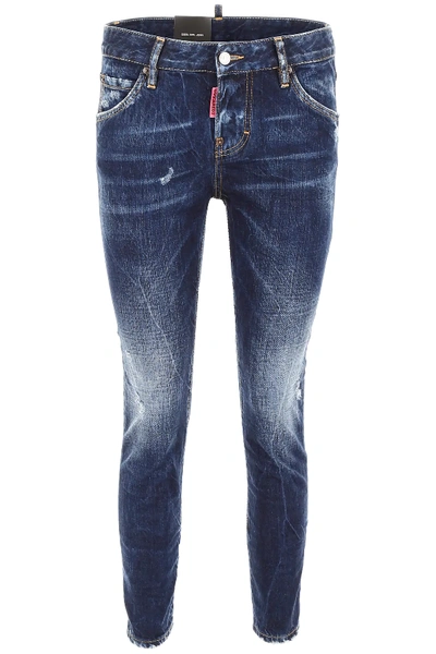 Shop Dsquared2 Be Cool Be Nice Jeans In Blue