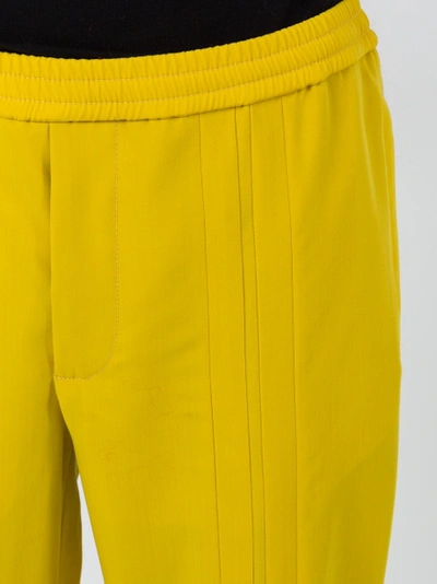 Shop Valentino Straight Leg Track Pants Yellow