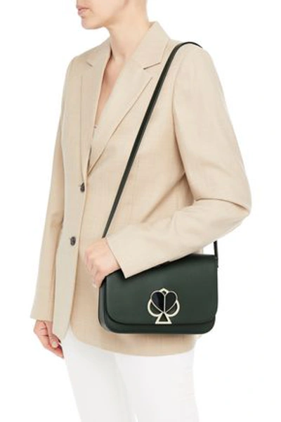 Kate Spade Dark Green Leather Nicola Twistlock Shoulder Bag Kate
