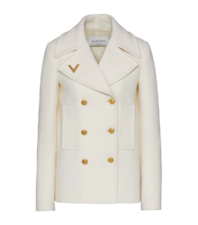 Shop Valentino Double-breasted Wool Jacket