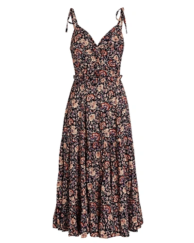 Shop Ulla Johnson Kali Floral Cotton Midi Dress In Multi