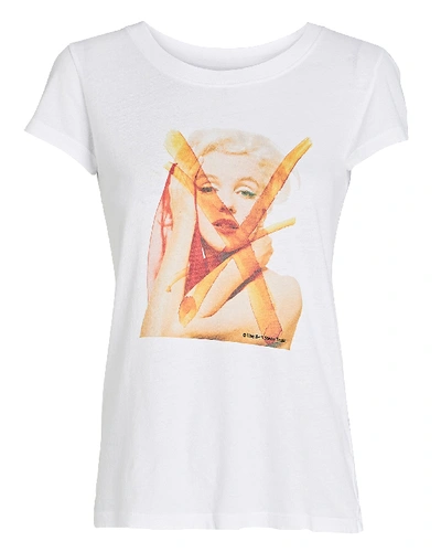 Shop L Agence Cory Scoop Neck T-shirt In White