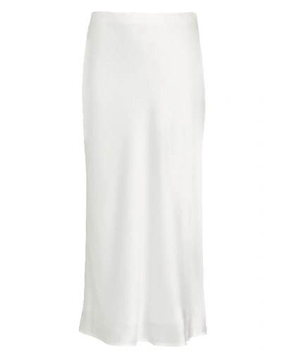 Shop L Agence Perin Silk Charmeuse Skirt In Ivory