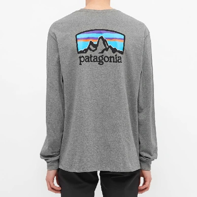 Shop Patagonia Long Sleeve Fitz Roy Horizons Responsibili-tee In Grey
