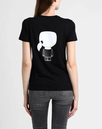 Shop Karl Lagerfeld Ikonik Karl T-shirt Woman T-shirt Black Size S Cotton