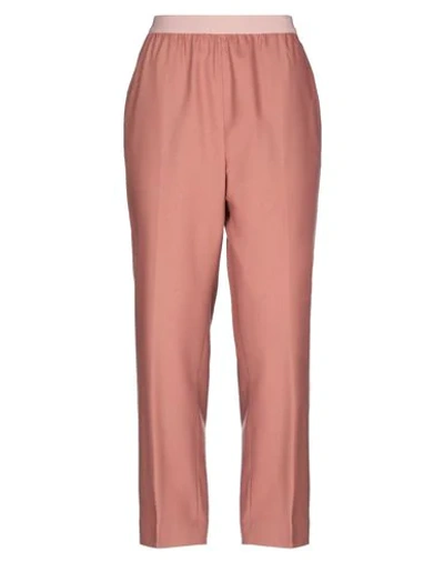 Shop Agnona Pants In Pastel Pink