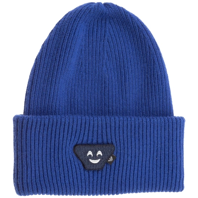 Shop Emporio Armani Men's Beanie Hat In Blue