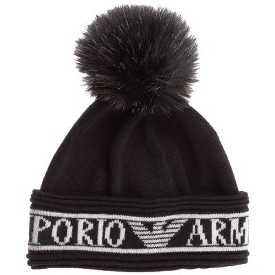 Shop Emporio Armani Women's Beanie Hat In Black