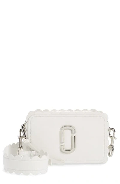 Shop The Marc Jacobs The Softshot 21 Scalloped Leather Crossbody Bag In White
