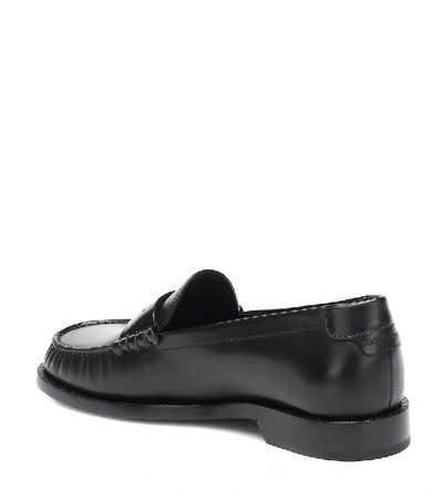 Shop Saint Laurent Le Loafer Leather Loafers In Black