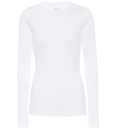 Velvet Daniela Whisper Cotton Tee White In White