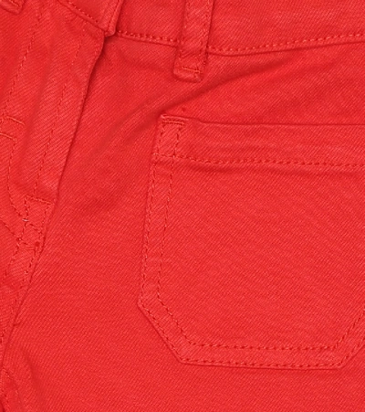 Shop Stella Mccartney Stretch-cotton Flared Jeans In Red