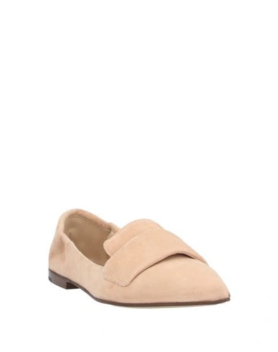 Shop Pomme D'or Loafers In Pale Pink