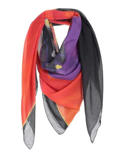 Shop Givenchy Square Scarf In Steel Grey