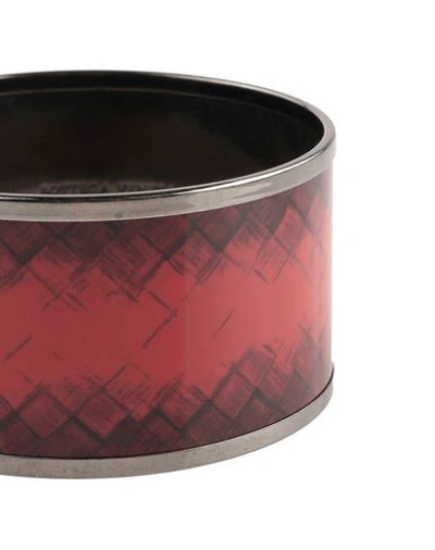 Shop Bottega Veneta Woman Bracelet Red Size M Metal