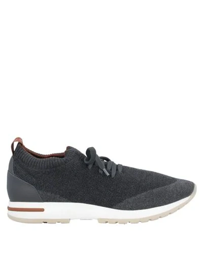 Shop Loro Piana Sneakers In Grey