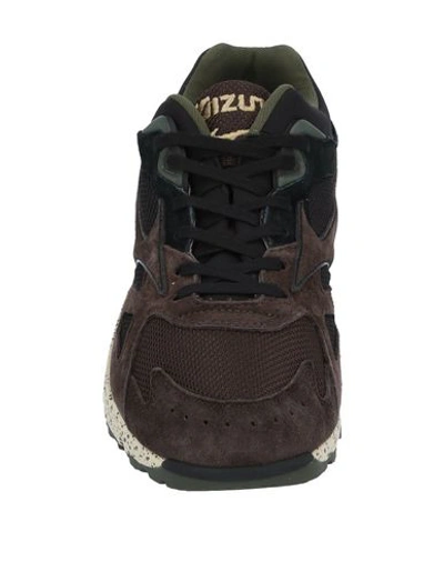 Shop Mizuno Sneakers In Dark Brown